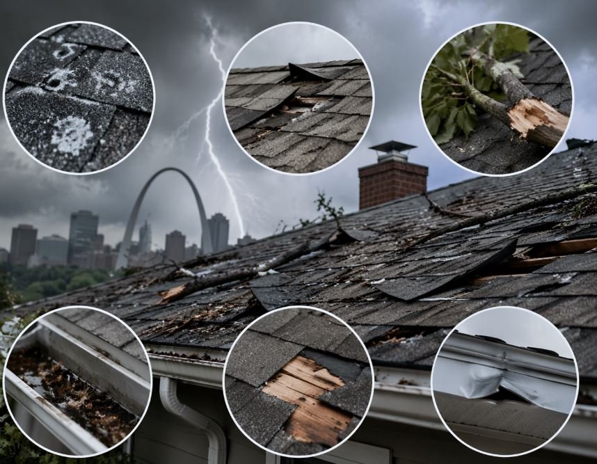 storm roof damage St. Louis
