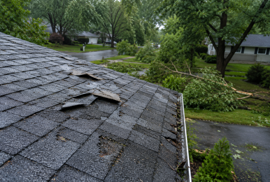 roof damage after a storm St. Louis